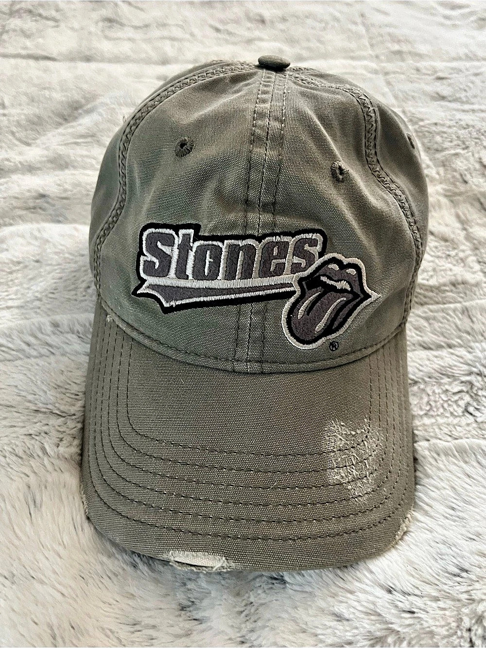 The Rolling Stones Vintage 2005 Rolling Stones Bio-Domes Distressed Baseball Cap